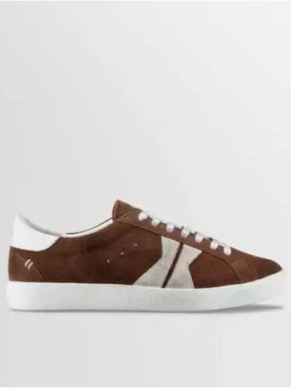 Koio Suede Leather low top Sneakers in brown and white size men’s 13
